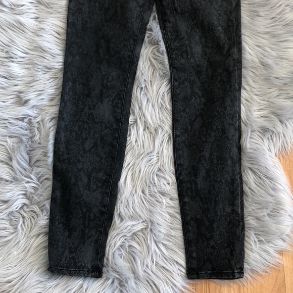 FRAME Denim Le Skinny de Jeanne Skinny Jean Snakeskin Print Tonal Python - Picture 4 of 12